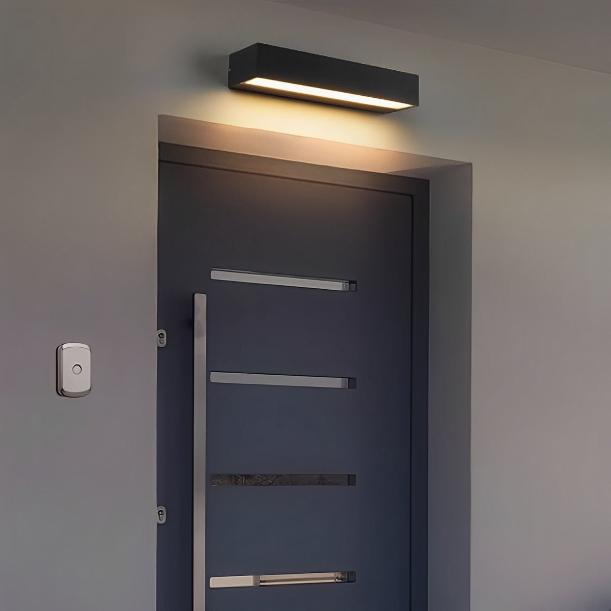 Outdoor Wall Lamp Die-Cast Aluminum 12–48W Black 7.9–31.5 in Modern Entryway Balcony Lighting | Thomler
