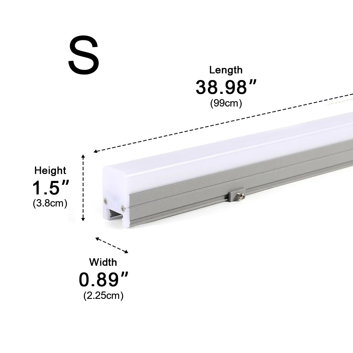 LED Linear Outdoor Light Aluminium 12W Per Metre IP65 White Facade Architectural Recessed Exterior Lighting | Thomler