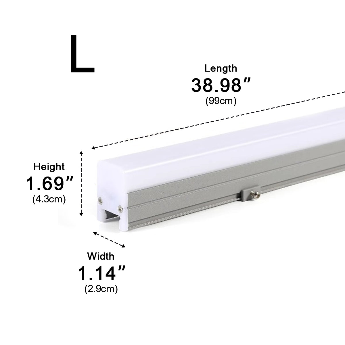 LED Linear Outdoor Light Aluminium 12W Per Metre IP65 White Facade Architectural Recessed Exterior Lighting | Thomler