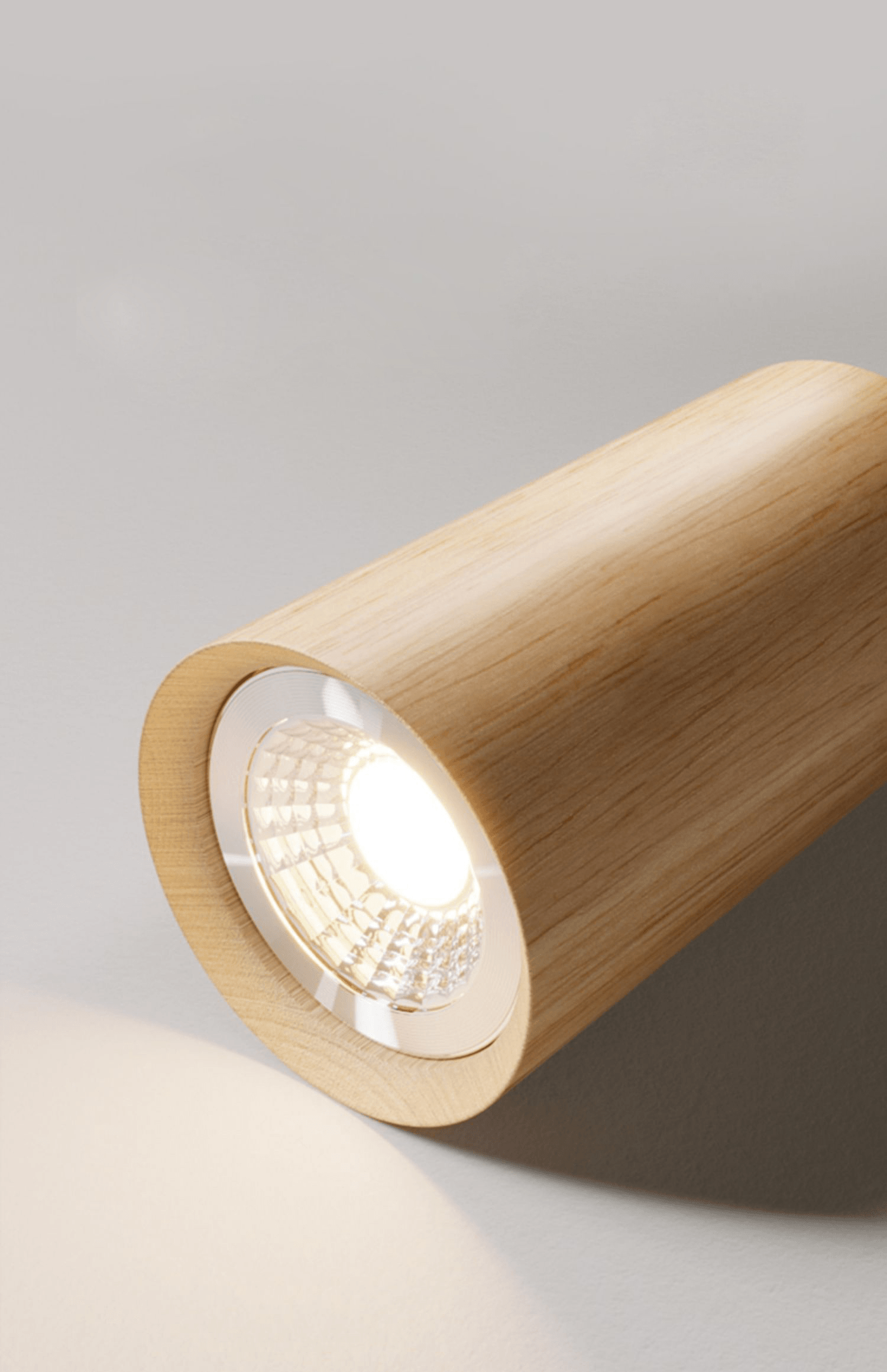 Ceiling Spotlight Solid Wood 120.0 cm Adjustable Track Living Room Dining Hallway Lighting Scandinavian Japandi Interior Lamp | Thomler