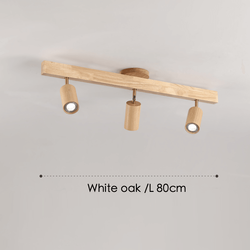 Ceiling Spotlight Solid Wood 120.0 cm Adjustable Track Living Room Dining Hallway Lighting Scandinavian Japandi Interior Lamp | Thomler