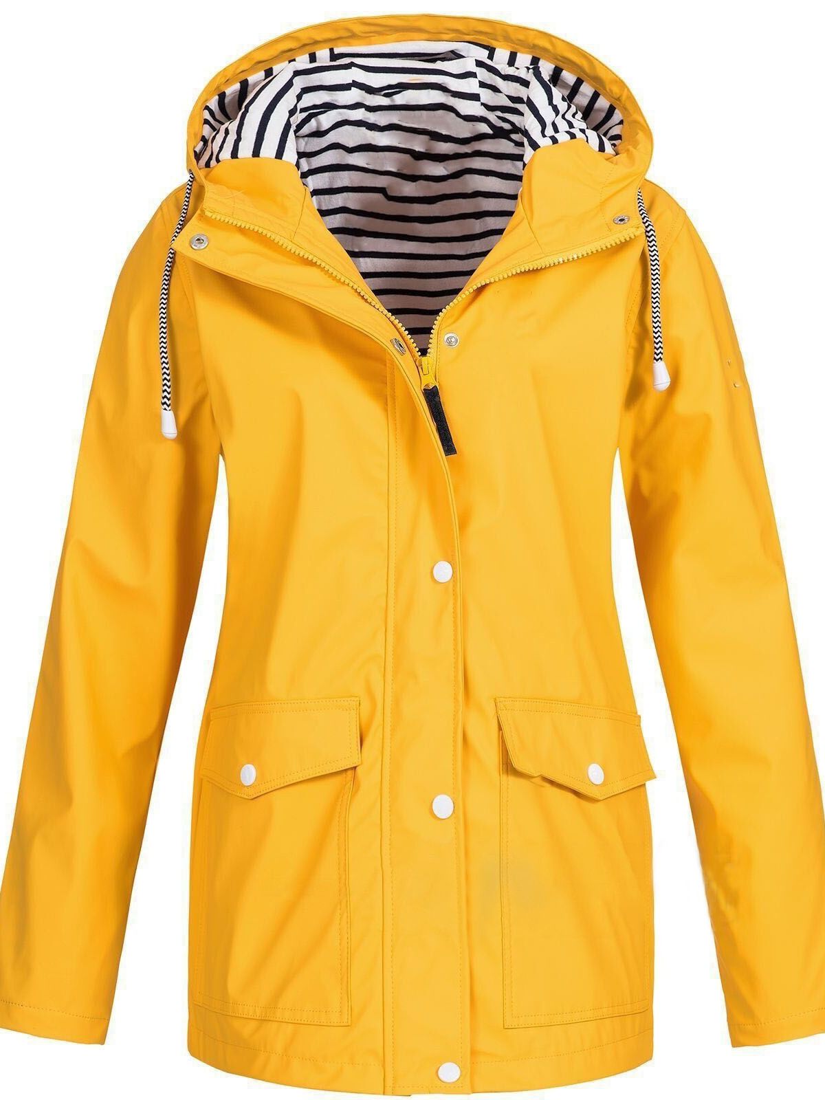 Women's Hooded Long Raincoat – Windproof All-Weather Jacket for Work, Travel & Everyday | Thomler