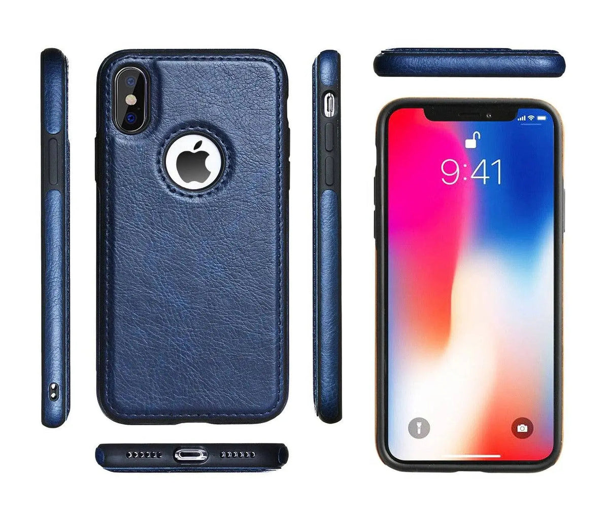 Vintage Leather iPhone Case | Precise Fit Shell for iPhone 6-XR with Raised Edges & Camera Protection | Grip-Enhanced Phone Cover | Thomler