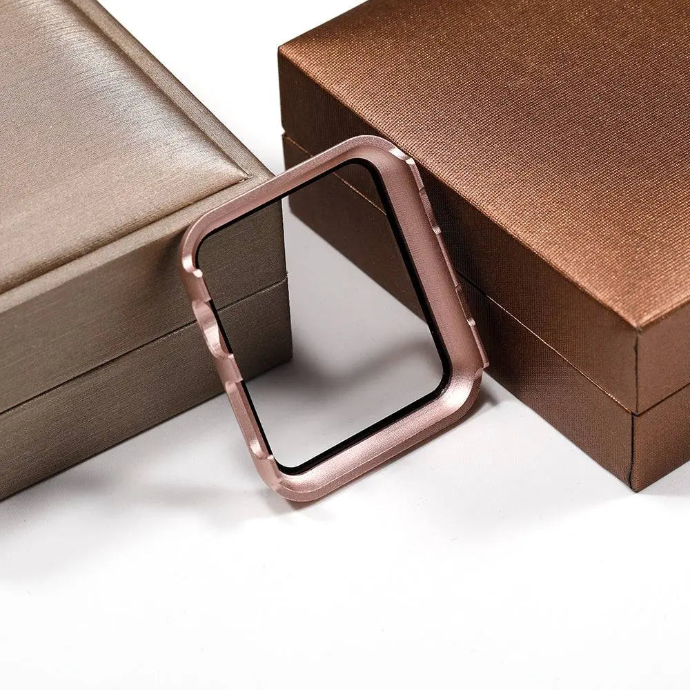 Reinforced Metal Armor Shell with Built-In Hardened Glass Display Shield for 40mm & 44mm Series 4/5/6, 38mm & 42mm Series 1/2/3 | Thomler