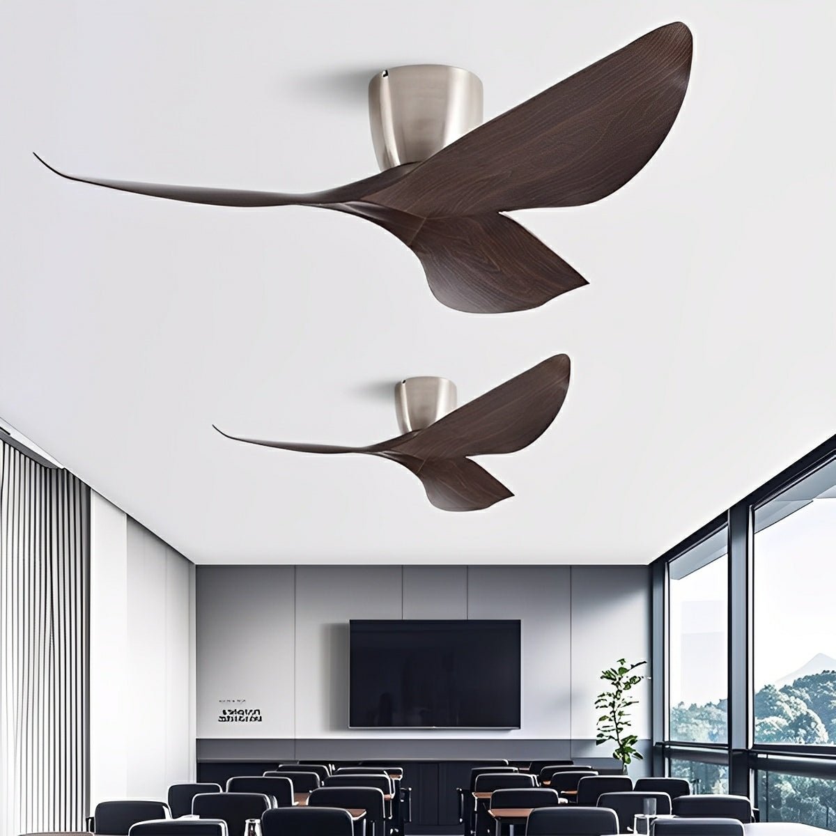 Ceiling Fan ABS Blades 38 in Modern Minimalist Bedroom Living Room Dining Space 6-Speed DC Motor Remote Control | Thomler