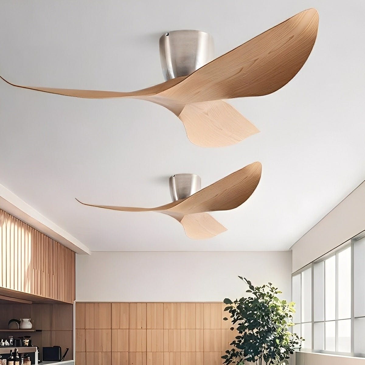 Ceiling Fan ABS Blades 38 in Modern Minimalist Bedroom Living Room Dining Space 6-Speed DC Motor Remote Control | Thomler
