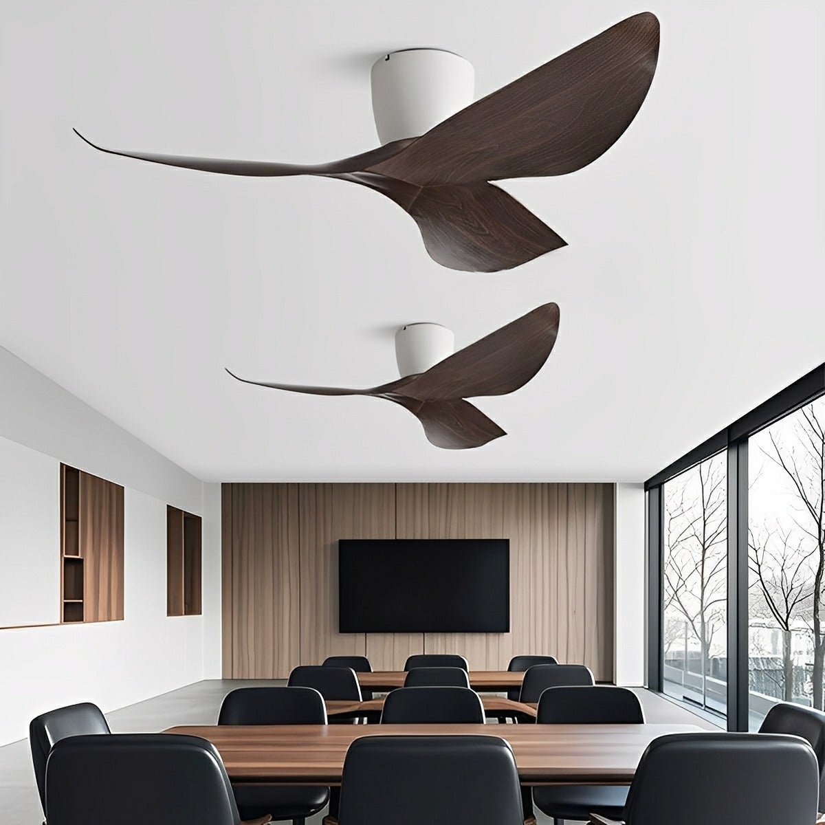 Ceiling Fan ABS Blades 38 in Modern Minimalist Bedroom Living Room Dining Space 6-Speed DC Motor Remote Control | Thomler