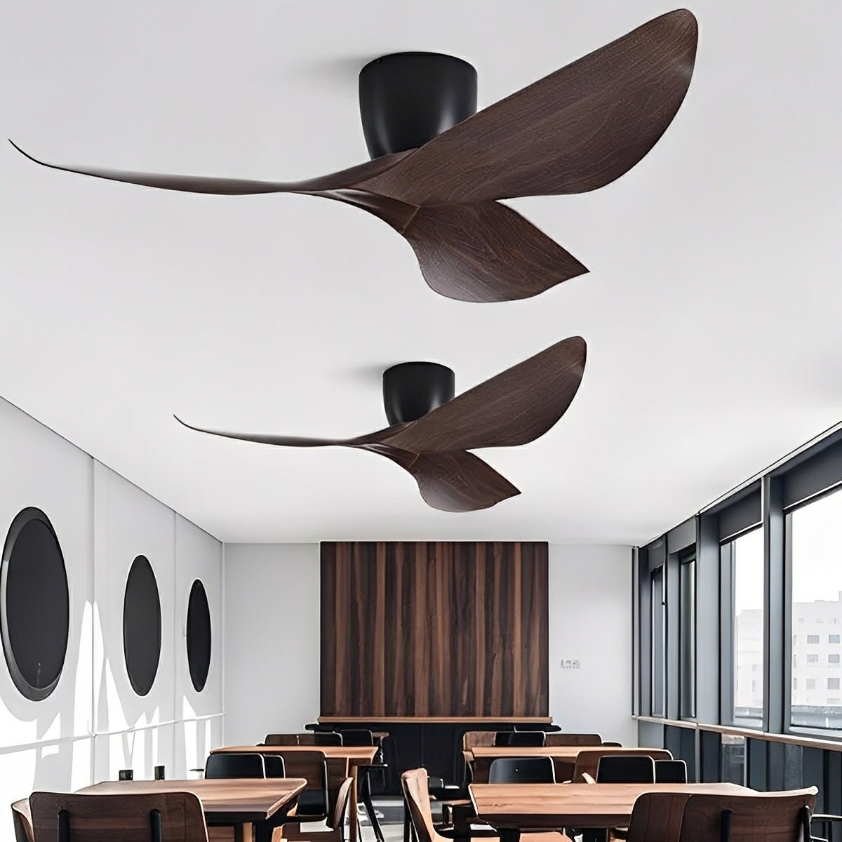 Ceiling Fan ABS Blades 38 in Modern Minimalist Bedroom Living Room Dining Space 6-Speed DC Motor Remote Control | Thomler