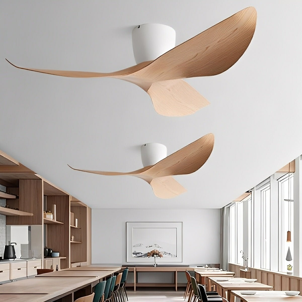 Ceiling Fan ABS Blades 38 in Modern Minimalist Bedroom Living Room Dining Space 6-Speed DC Motor Remote Control | Thomler