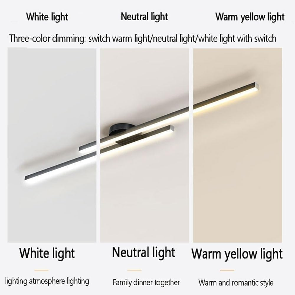 Semi-Flush LED Ceiling Light – Modern Aluminum Design, Dimmable & Color-Changing Options for Bedroom, Living Room & Kitchen | Thomler