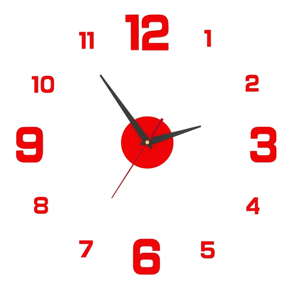 Modern 3D Frameless Wall Clock with Luminous Numbers – DIY Silent Movement, Customizable Layout for Living Room, Bedroom & Office Decor | Thomler