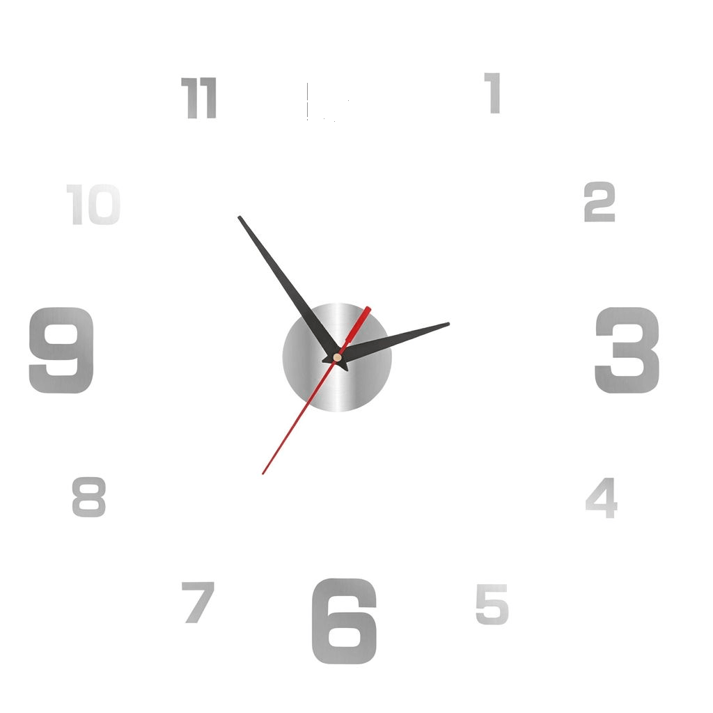 Modern 3D Frameless Wall Clock with Luminous Numbers – DIY Silent Movement, Customizable Layout for Living Room, Bedroom & Office Decor | Thomler