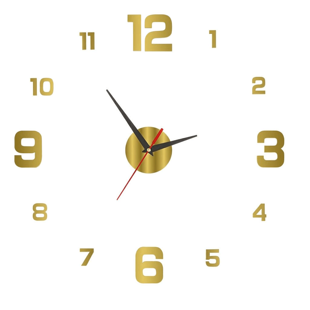 Modern 3D Frameless Wall Clock with Luminous Numbers – DIY Silent Movement, Customizable Layout for Living Room, Bedroom & Office Decor | Thomler