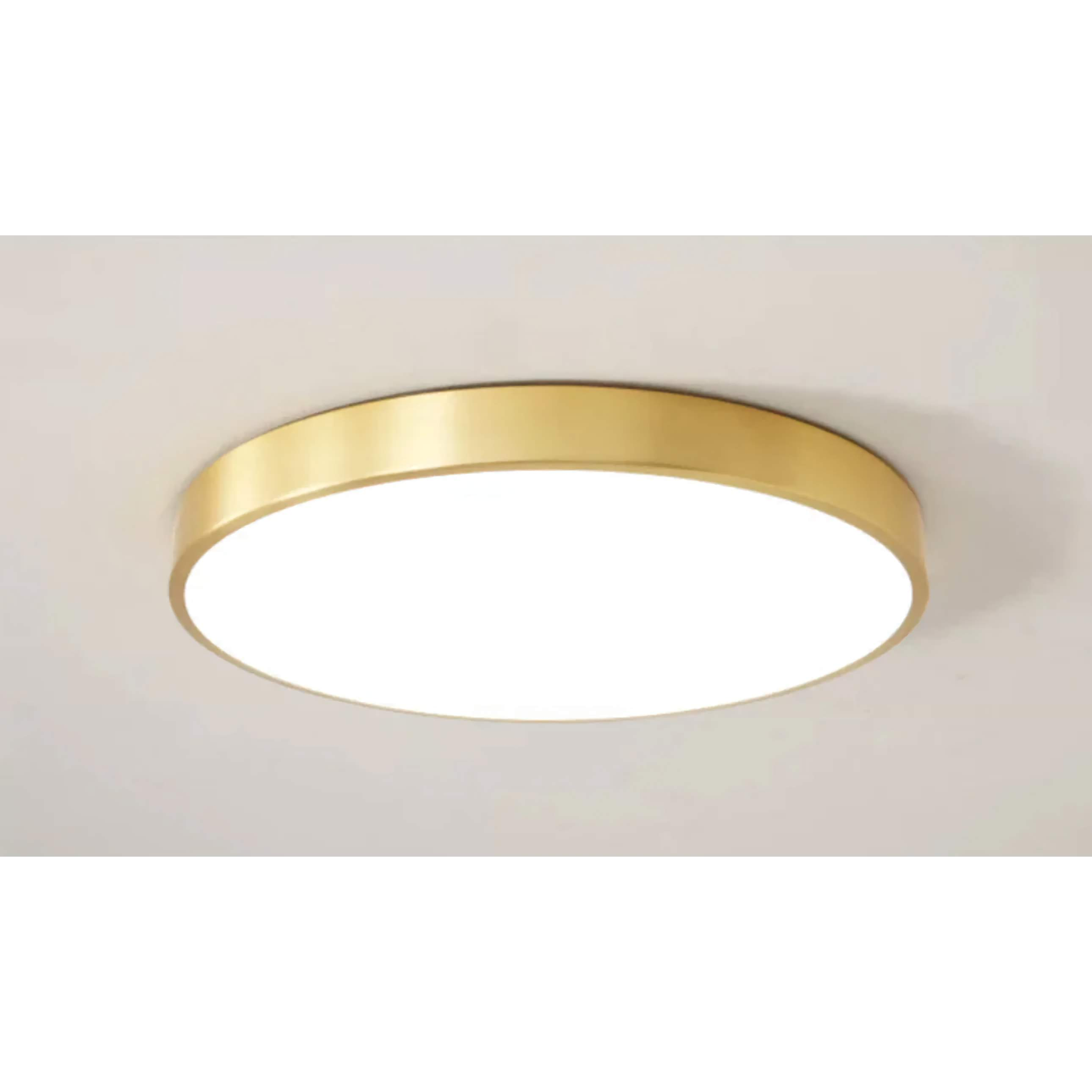 Ceiling Light Copper Flush Mount 11.8 in Low Profile Bronze Modern Bedroom Kitchen Round Minimalist Lighting Fixture | Thomler