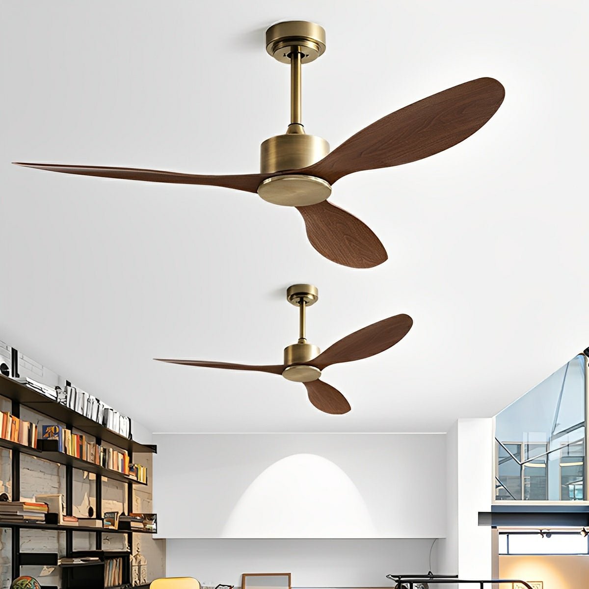 3-Blade Reversible DC Ceiling Fan with Remote & Wall Control – Modern Low-Profile Design for Bedroom Living Room Dining Room – Quiet | Thomler