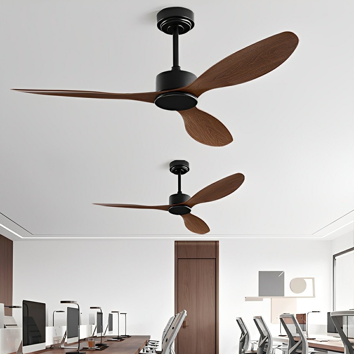 3-Blade Reversible DC Ceiling Fan with Remote & Wall Control – Modern Low-Profile Design for Bedroom Living Room Dining Room – Quiet | Thomler