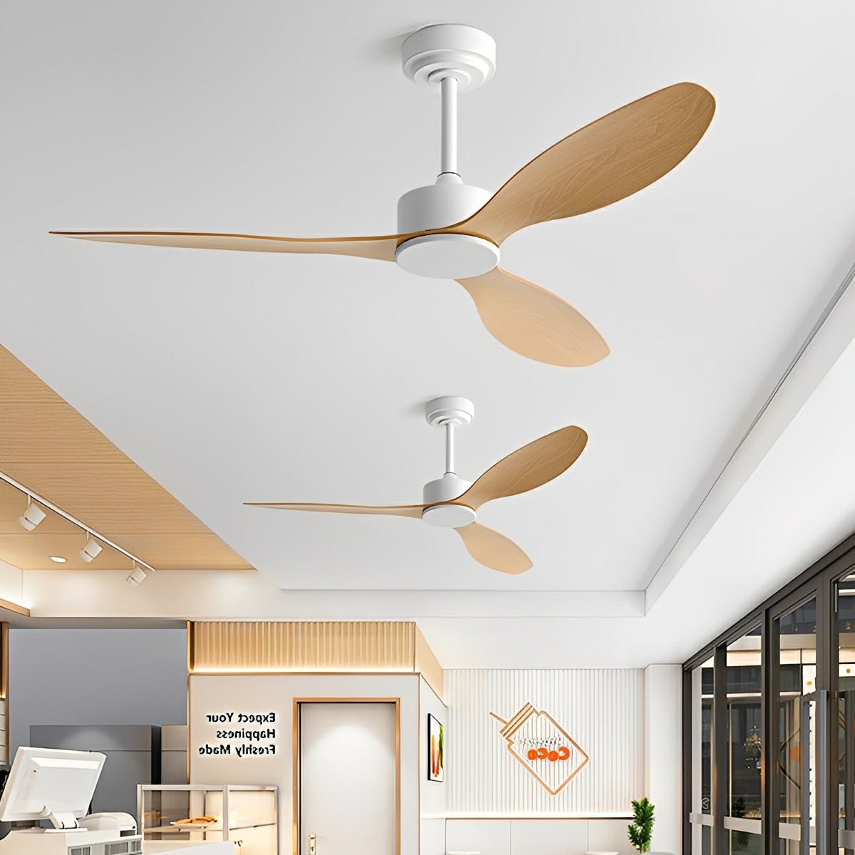 3-Blade Reversible DC Ceiling Fan with Remote & Wall Control – Modern Low-Profile Design for Bedroom Living Room Dining Room – Quiet | Thomler