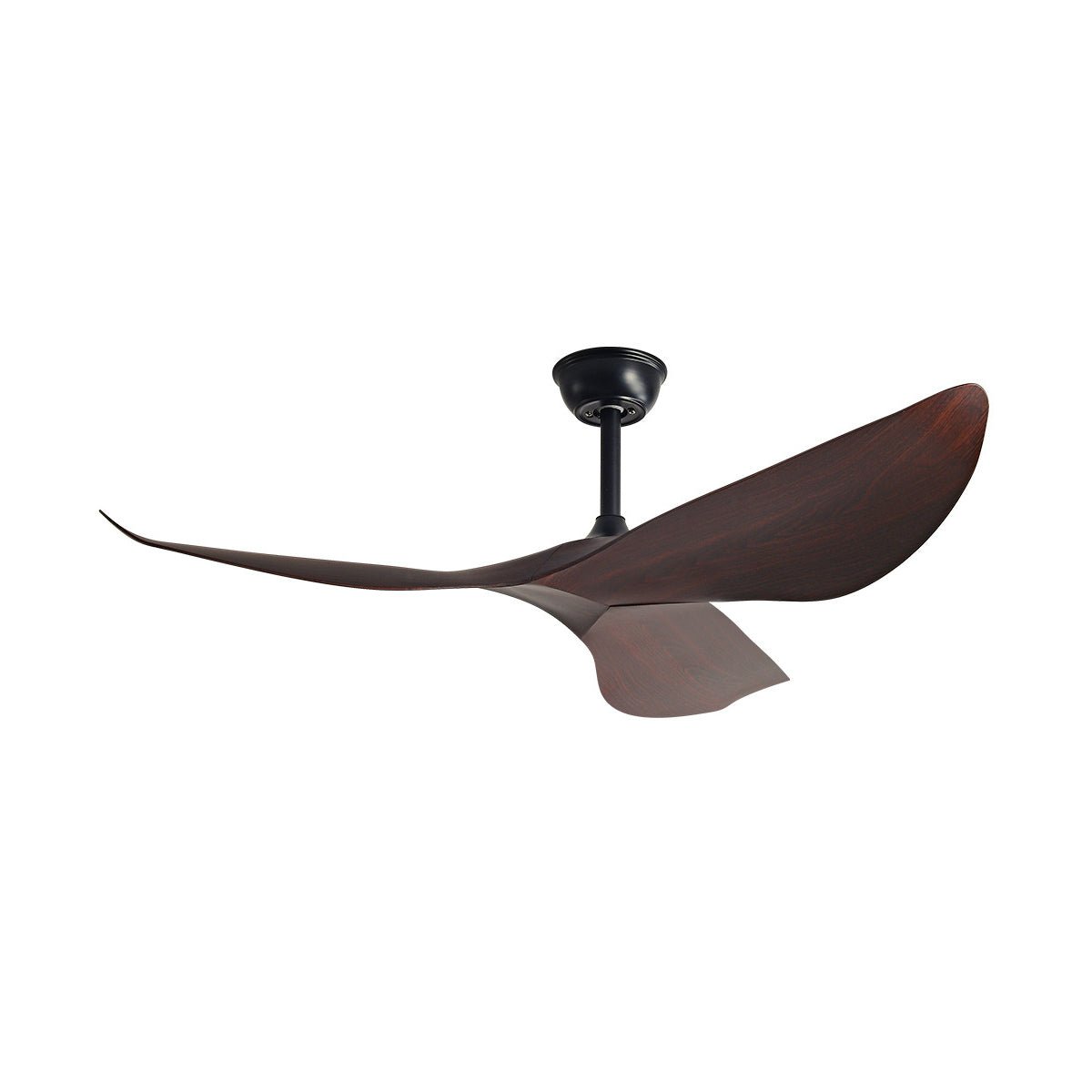 Ceiling Fan ABS 132.0 cm Black Quiet Bedroom Living Room Remote Control Modern Reversible DC Motor | Thomler