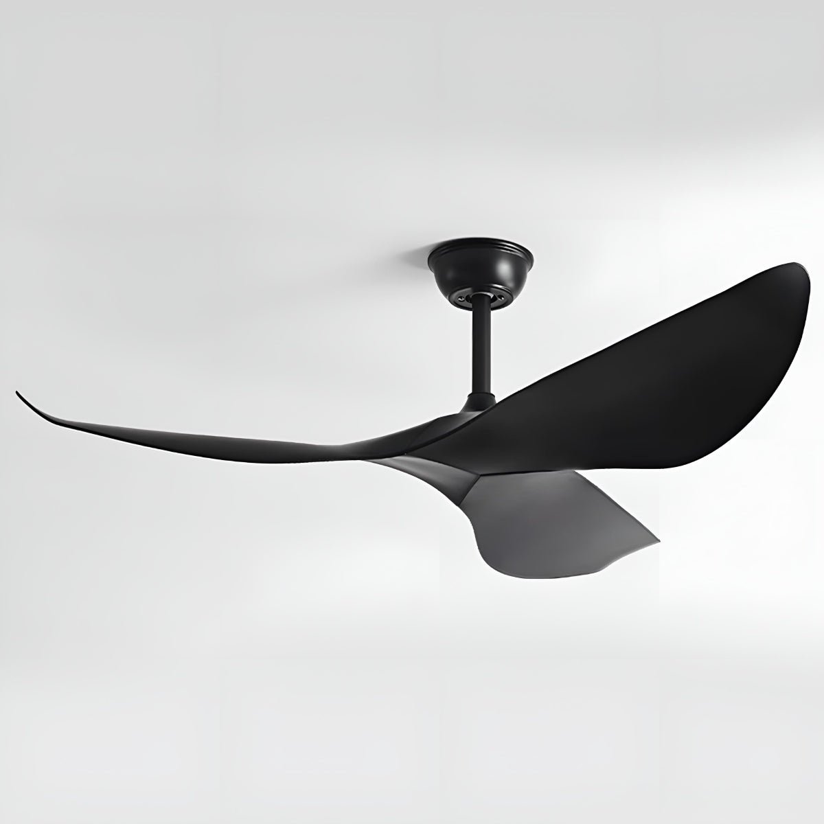 Ceiling Fan ABS 132.0 cm Black Quiet Bedroom Living Room Remote Control Modern Reversible DC Motor | Thomler