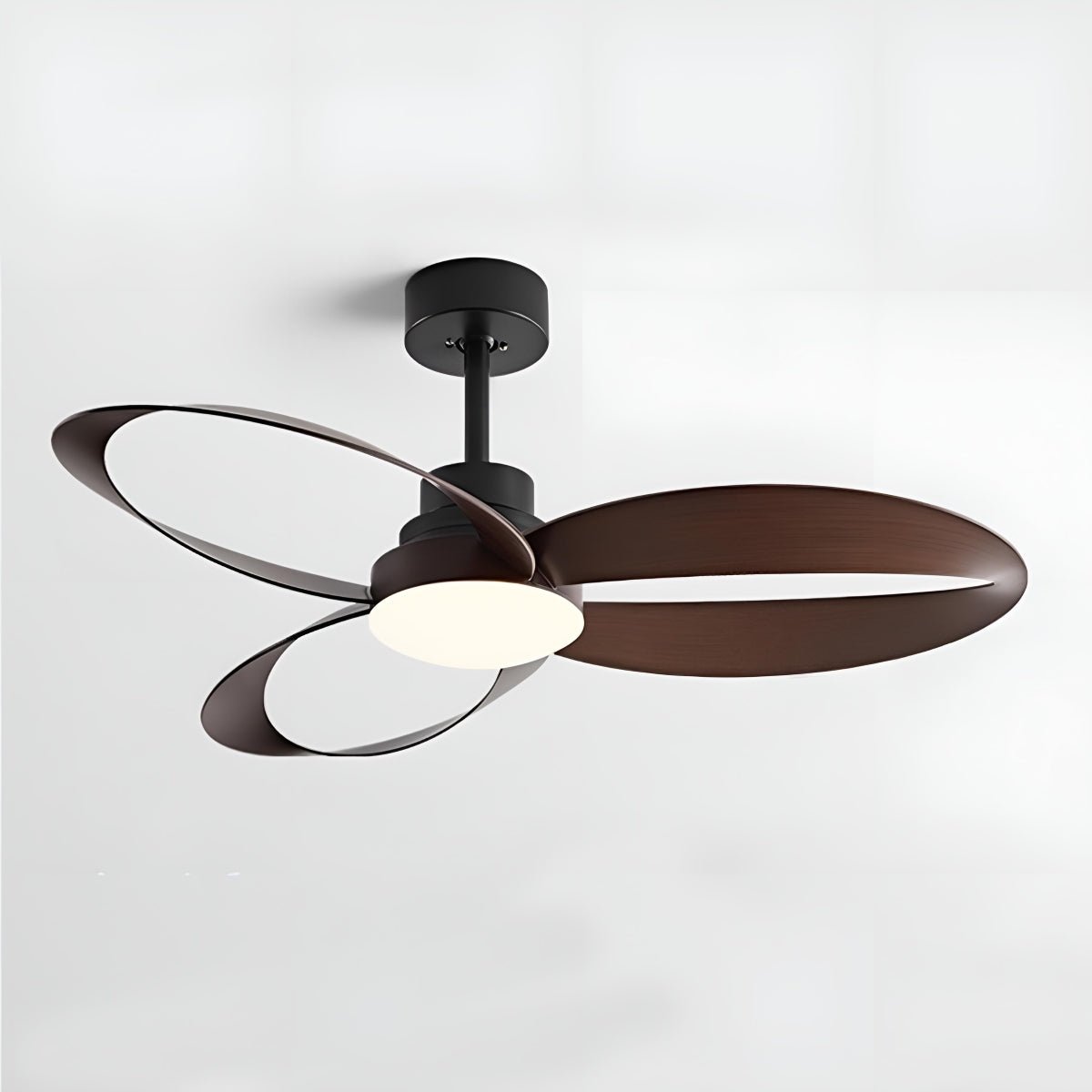 Ceiling Fan Light Copper ABS Blades 42 in White Modern Living Room Dining Bedroom Minimalist Reversible LED Remote Control | Thomler