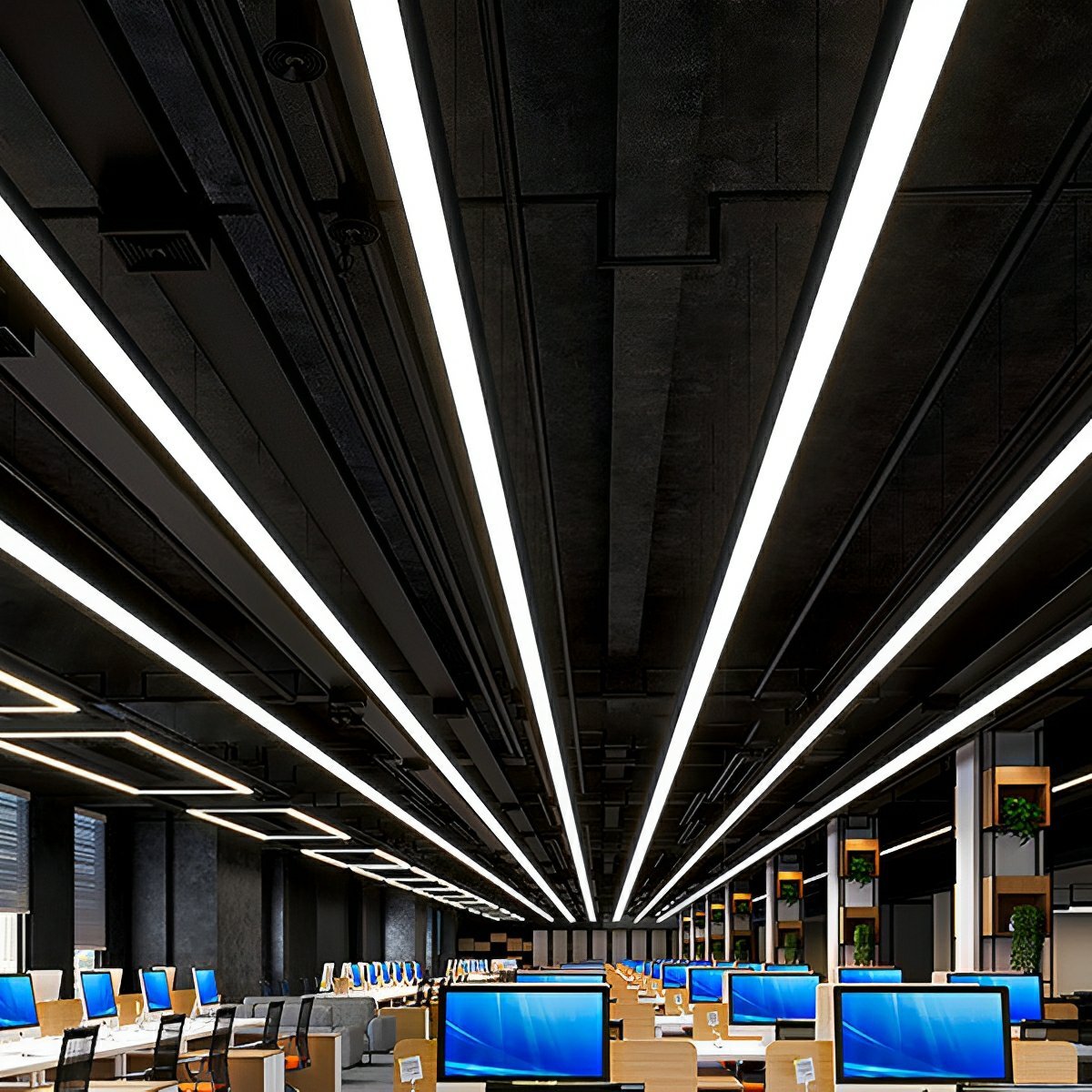 Linear Aluminum Ceiling Bar Light for Conference Rooms and Workspaces | Thomler