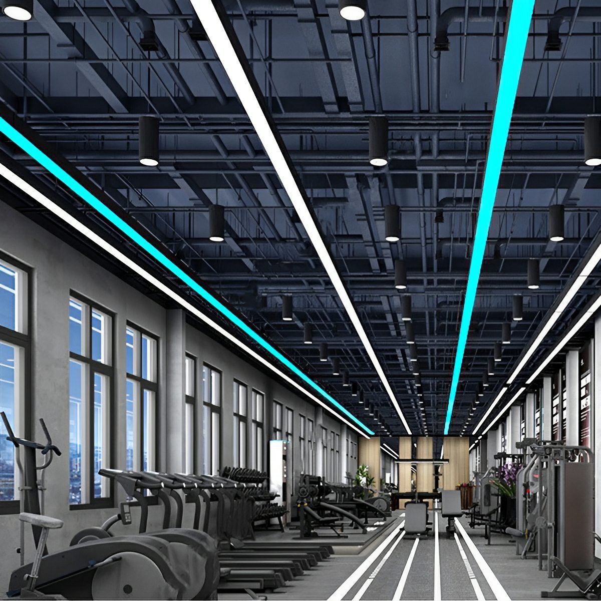 Linear Aluminum Ceiling Bar Light for Conference Rooms and Workspaces | Thomler