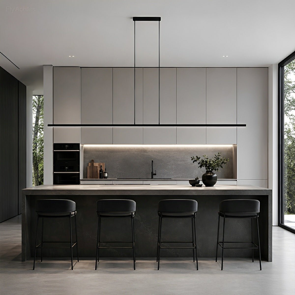 Linear Overhead LED Fixture Bar with Adjustable Color & Height for Kitchen Island Dining Room | Thomler