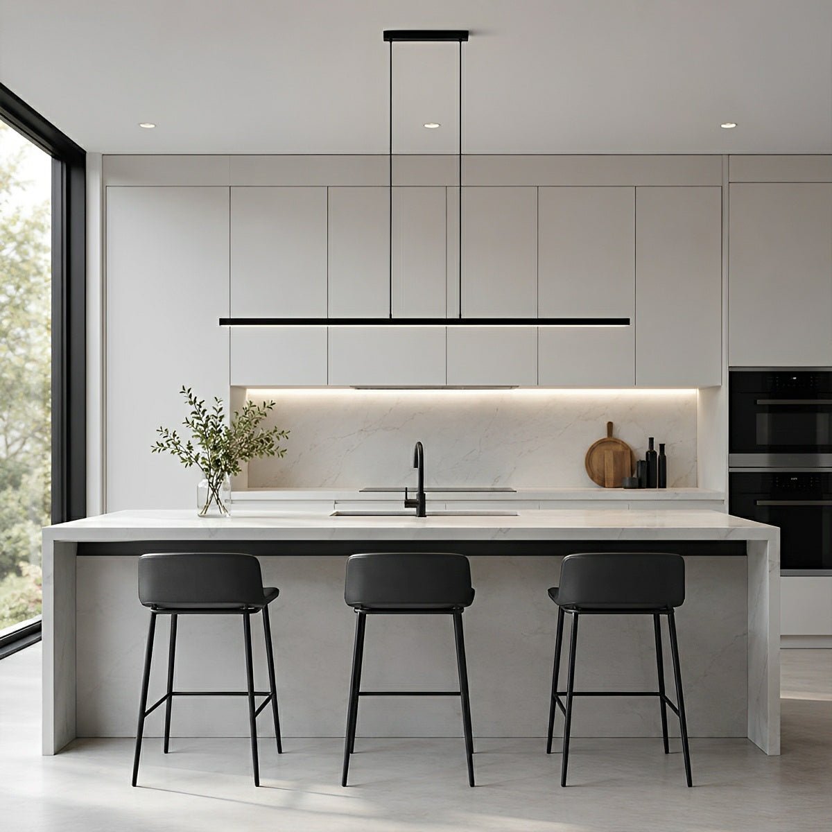 Linear Overhead LED Fixture Bar with Adjustable Color & Height for Kitchen Island Dining Room | Thomler