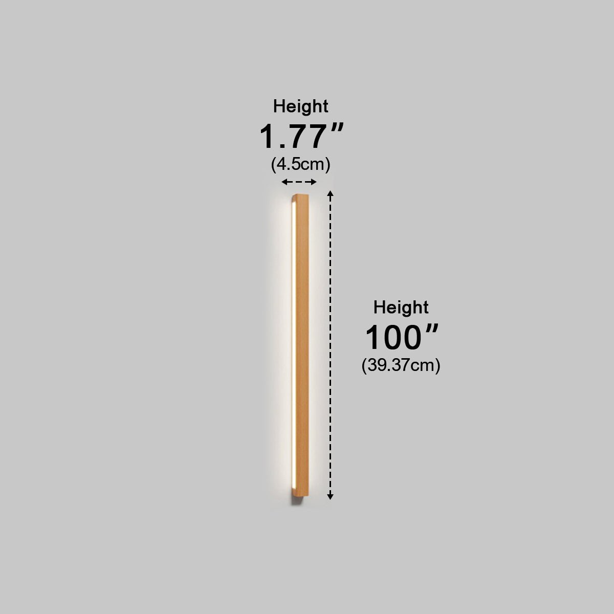 Linear LED Wall Light – Adjustable Bidirectional Beam for Hallways Bedrooms Living Rooms – Natural Wood Finish with Acrylic Diffuser | Thomler