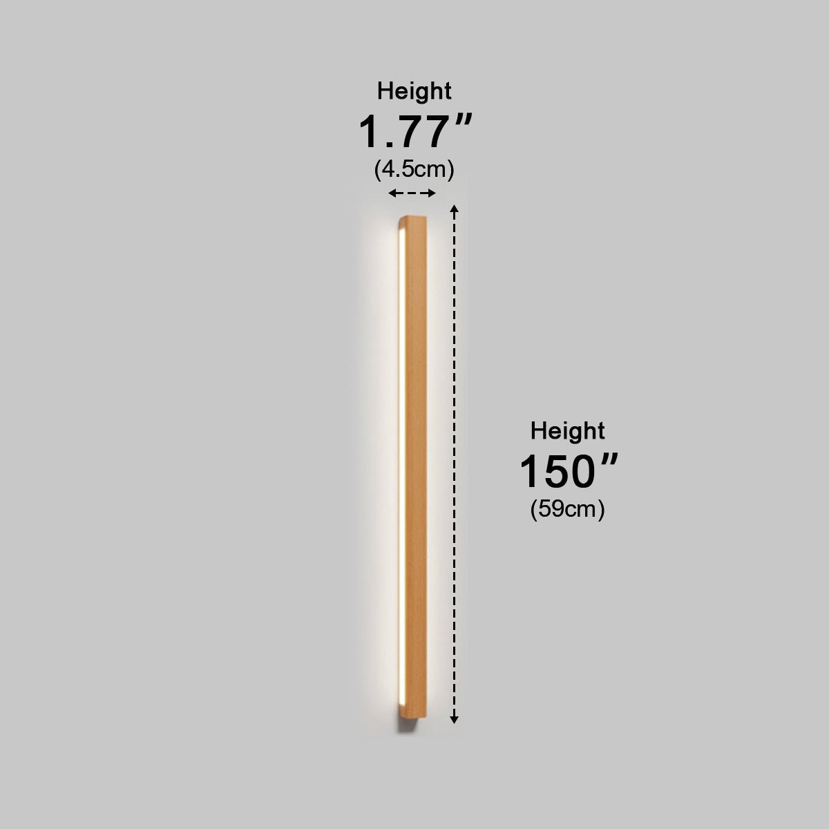 Linear LED Wall Light – Adjustable Bidirectional Beam for Hallways Bedrooms Living Rooms – Natural Wood Finish with Acrylic Diffuser | Thomler