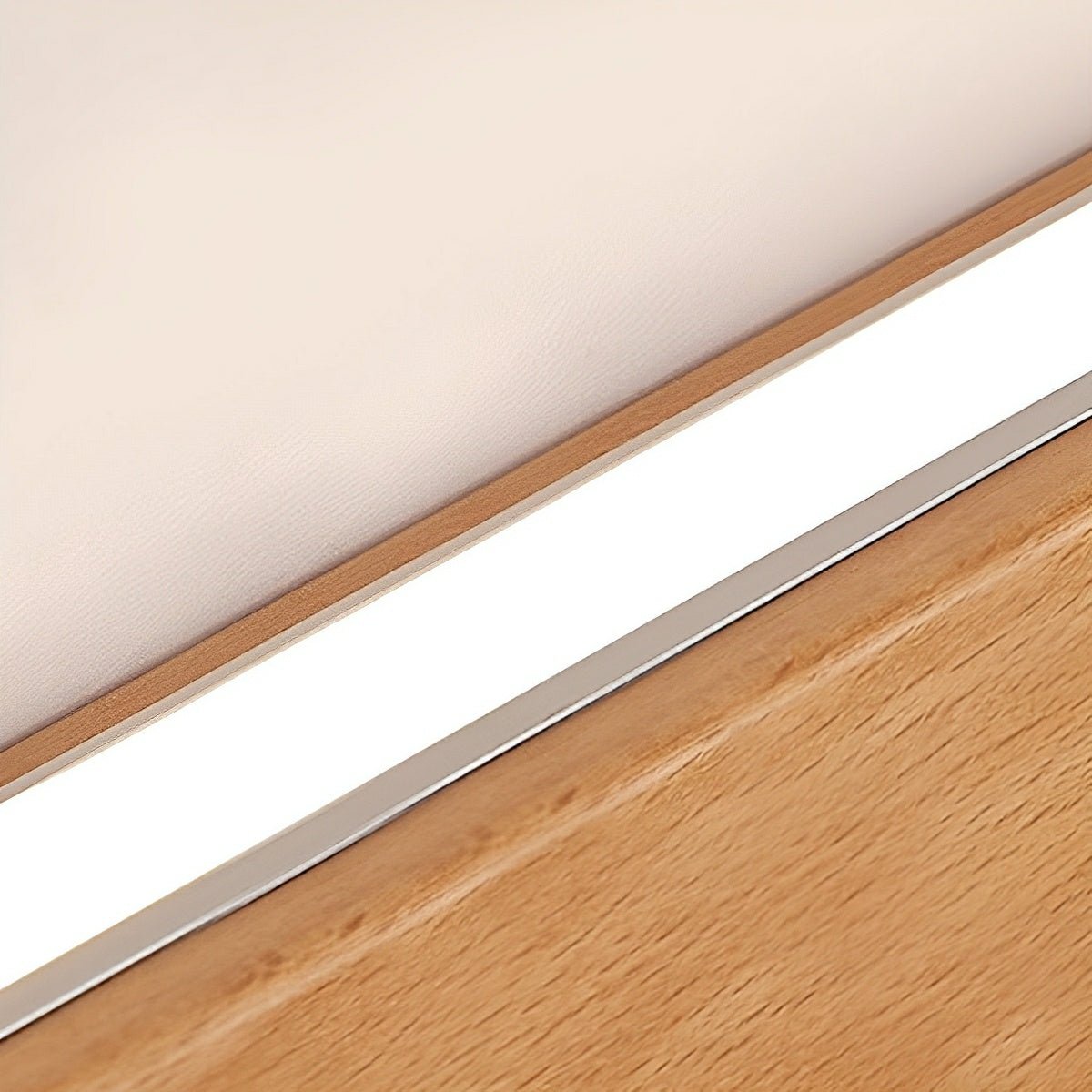 Linear LED Wall Light – Adjustable Bidirectional Beam for Hallways Bedrooms Living Rooms – Natural Wood Finish with Acrylic Diffuser | Thomler
