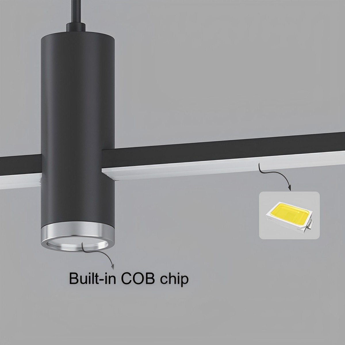 Linear Aluminum Overhead LED Fixture – Dimmable Strip Ceiling Light for Dining Room, Kitchen & Living Spaces | Thomler