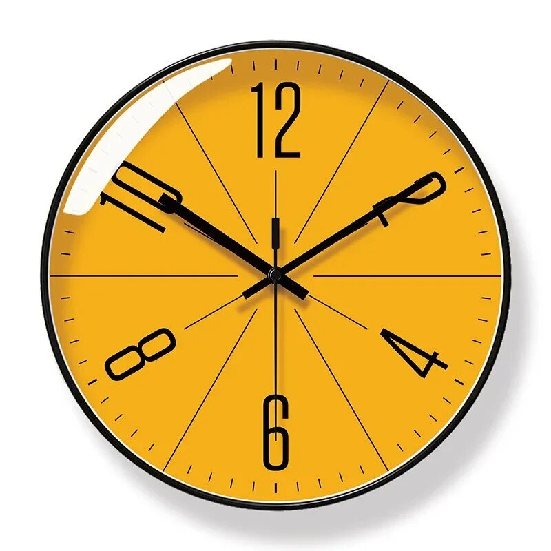 Round Wall Clock Silent Quartz Movement – Modern Minimalist Black & White Timepiece for Home Office, Kitchen, Bedroom – Clear Numbered | Thomler