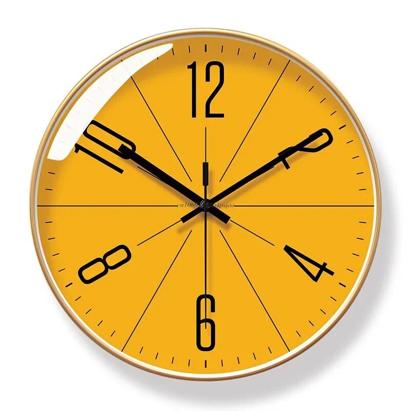Round Wall Clock Silent Quartz Movement – Modern Minimalist Black & White Timepiece for Home Office, Kitchen, Bedroom – Clear Numbered | Thomler