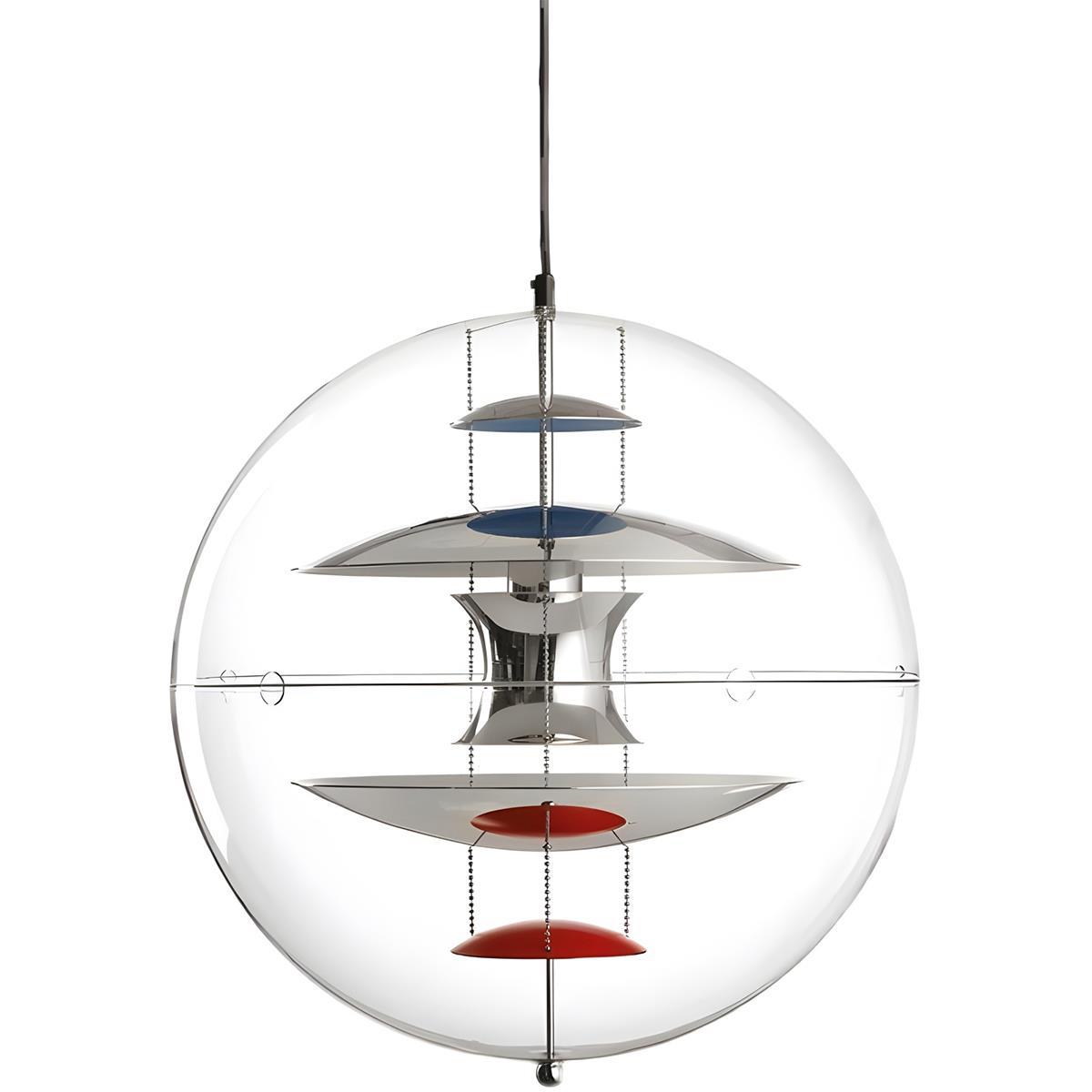 Pendant Light Acrylic Globe 40.0 cm Gold LED Dining Room Kitchen Island Hanging Ceiling Lamp Adjustable | Thomler