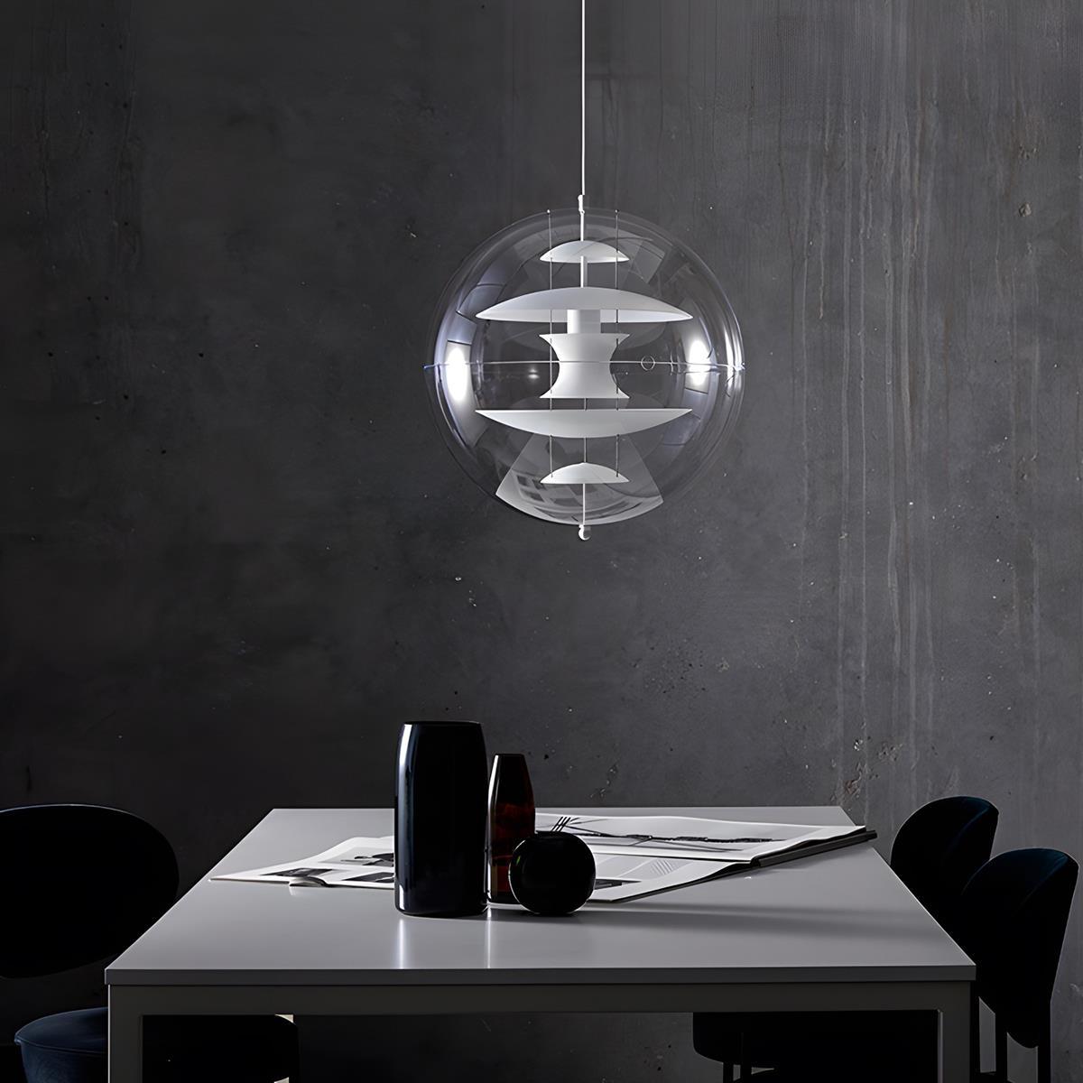 Pendant Light Acrylic Globe 40.0 cm Gold LED Dining Room Kitchen Island Hanging Ceiling Lamp Adjustable | Thomler