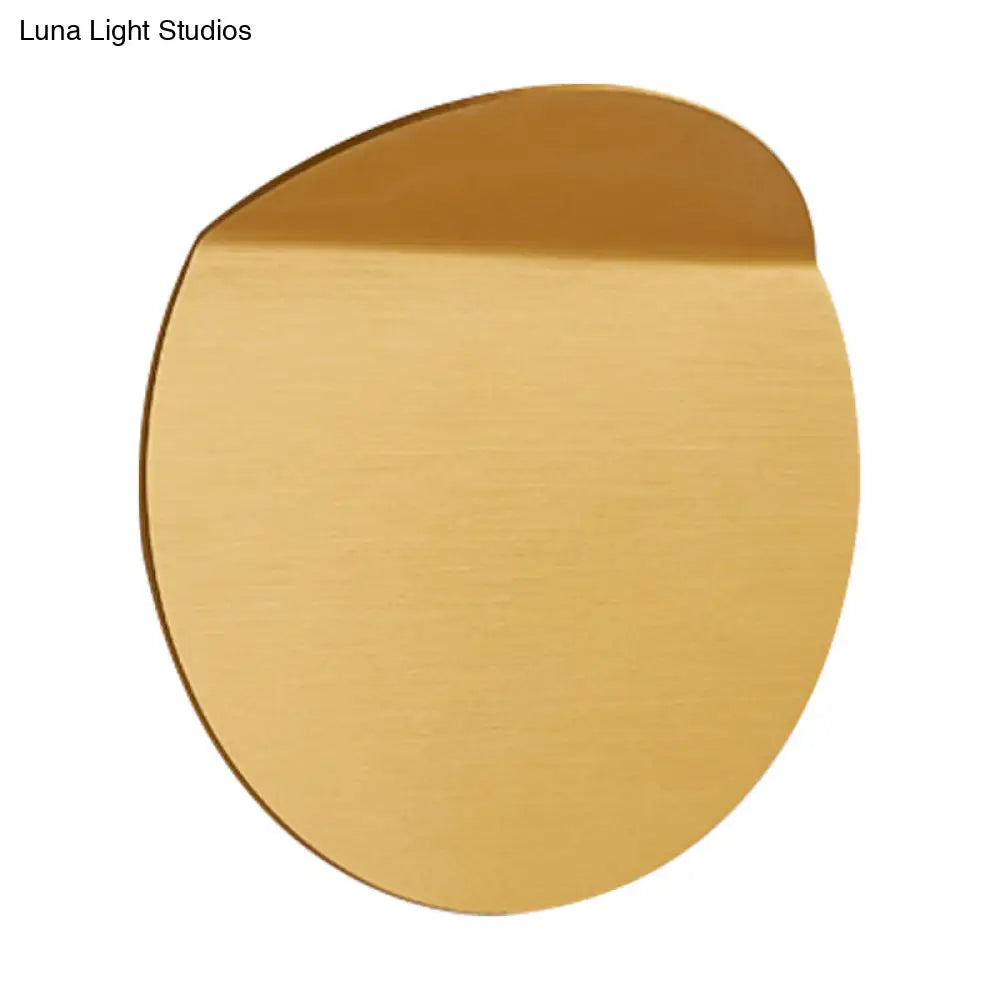 LED Wall Sconce Indoor Hallway Light Round Metal Fixture Black White Gray Gold Bronze Adjustable Brightness Corridor Entryway Hardwired | Thomler