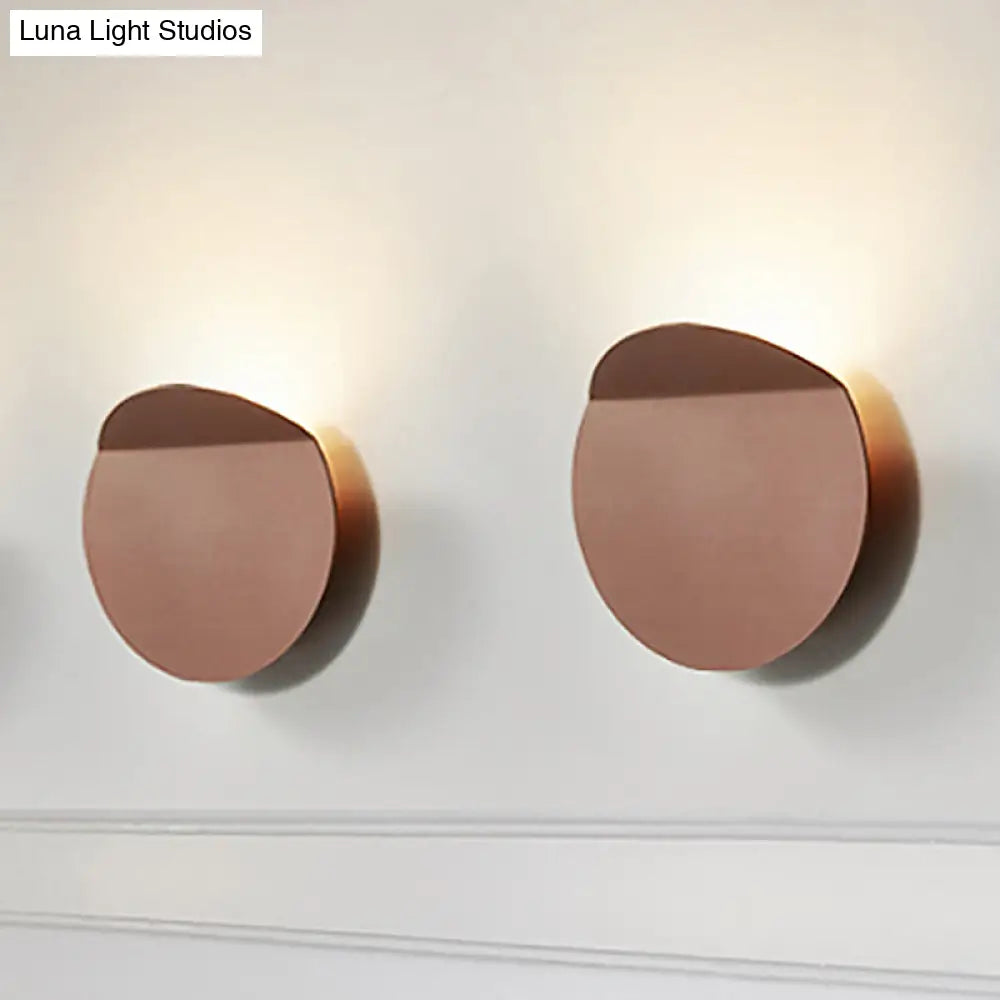 LED Wall Sconce Indoor Hallway Light Round Metal Fixture Black White Gray Gold Bronze Adjustable Brightness Corridor Entryway Hardwired | Thomler