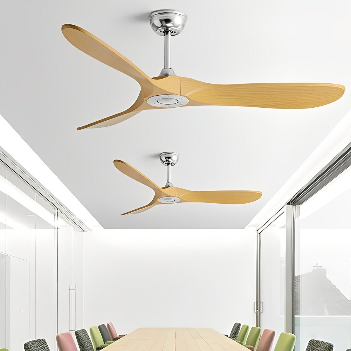 Quiet DC Ceiling Fan with Remote & Wall Switch – 6 Speed Reversible for Living Room Bedroom Dining Room – Low Profile Modern Design | Thomler