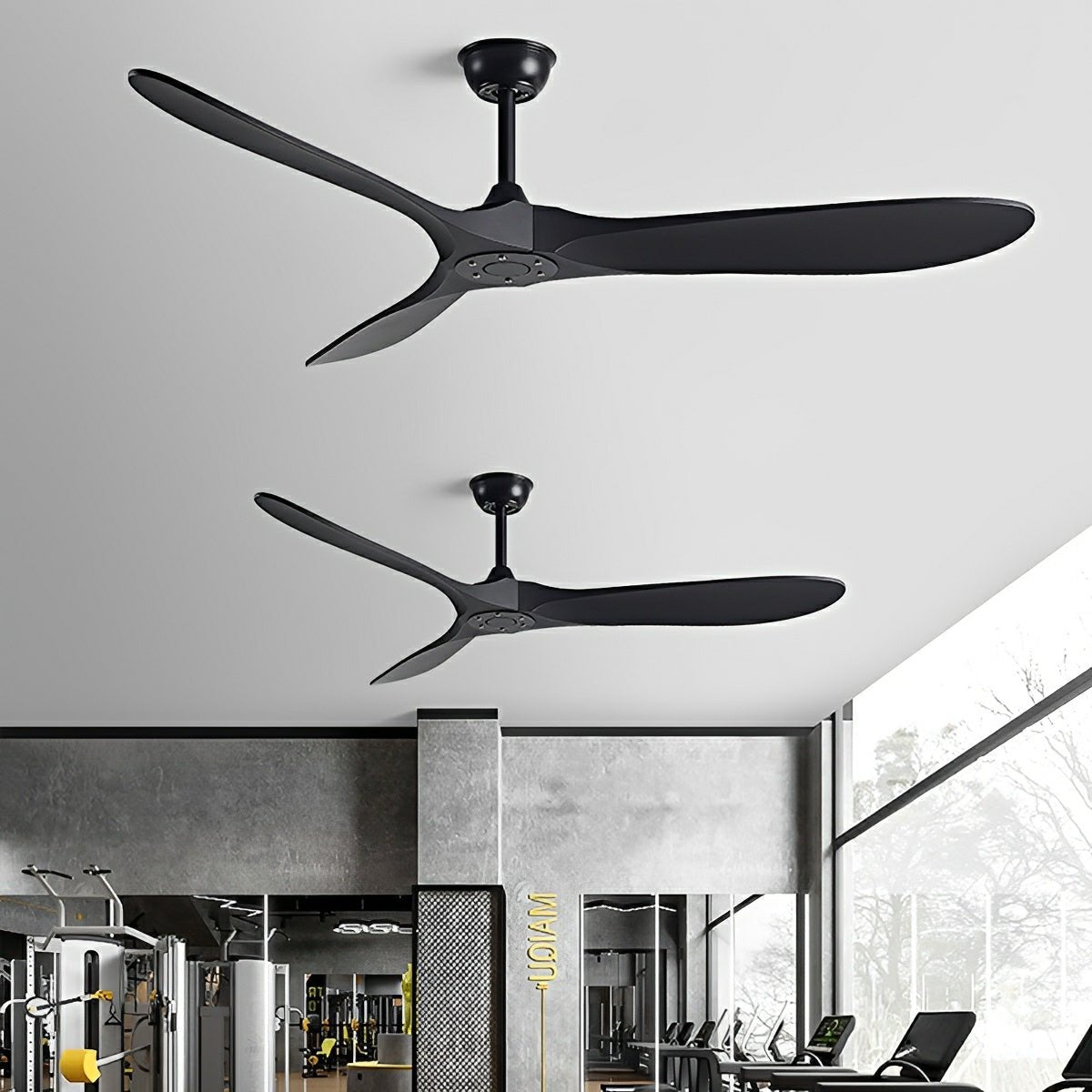 Quiet DC Ceiling Fan with Remote & Wall Switch – 6 Speed Reversible for Living Room Bedroom Dining Room – Low Profile Modern Design | Thomler