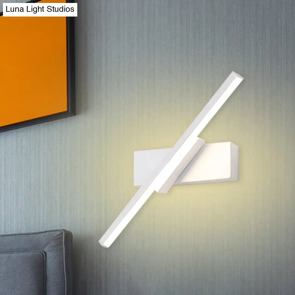 Metal Linear LED Sconce Swivel Adjustable Acrylic Shade for Bedroom Hallway Bathroom Living Room Contemporary Hardwired 12-Inch | Thomler