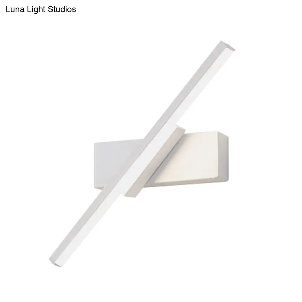 Metal Linear LED Sconce Swivel Adjustable Acrylic Shade for Bedroom Hallway Bathroom Living Room Contemporary Hardwired 12-Inch | Thomler