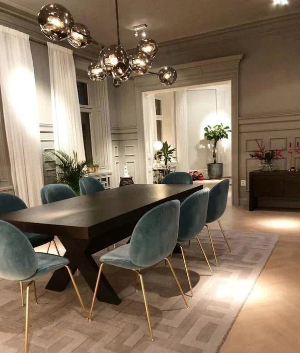 Branching Globe Chandelier with Smoky Glass Shades – Multi-Arm Statement Fixture for Dining Room & Kitchen Island Lighting | Thomler