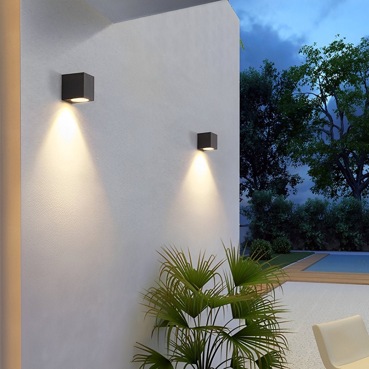 Wall Washer Outdoor LED Light 6W 3 in Warm White Modern Exterior Garden Courtyard Villa Illumination | Thomler