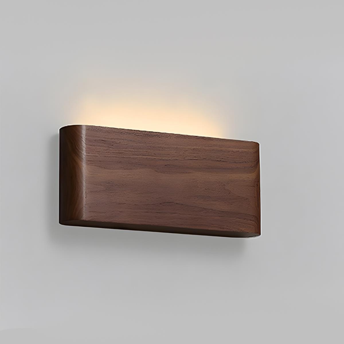 Wall Lamp Solid Walnut Wood 20.0 cm LED Bedroom Hallway Japandi Scandinavian Indoor Lighting Fixture | Thomler