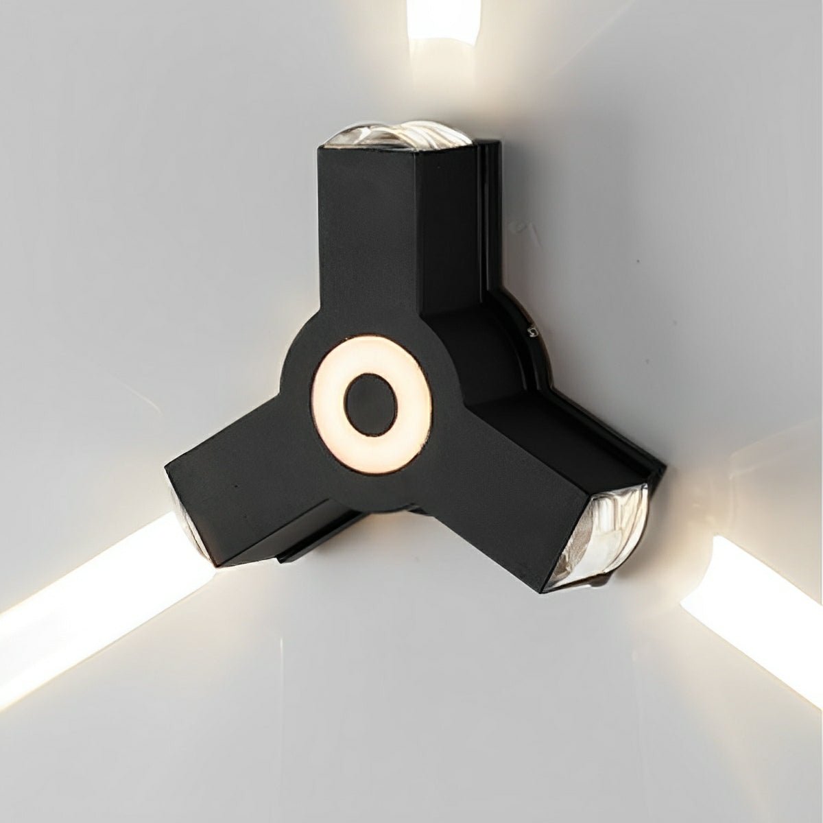 Directional LED Exterior Sconce Black Aluminum Adjustable Multi-Head Weatherproof Fixture for Porch Patio Yard Facade | Thomler