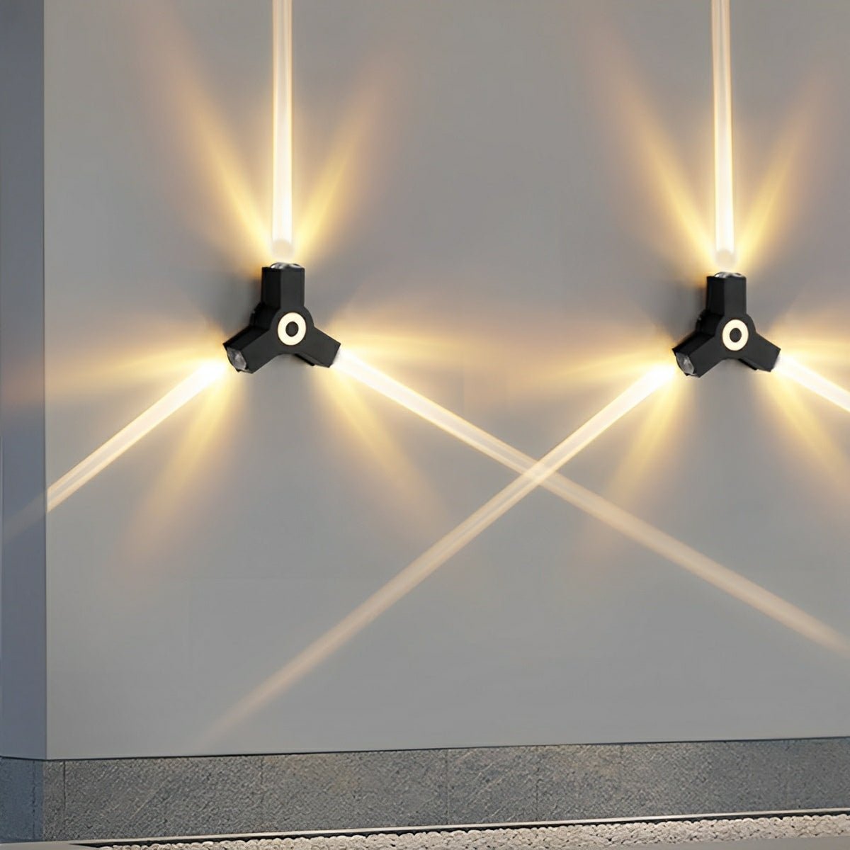 Directional LED Exterior Sconce Black Aluminum Adjustable Multi-Head Weatherproof Fixture for Porch Patio Yard Facade | Thomler