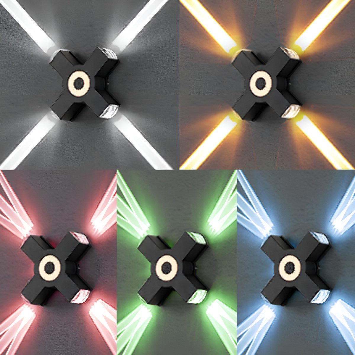 Directional LED Exterior Sconce Black Aluminum Adjustable Multi-Head Weatherproof Fixture for Porch Patio Yard Facade | Thomler