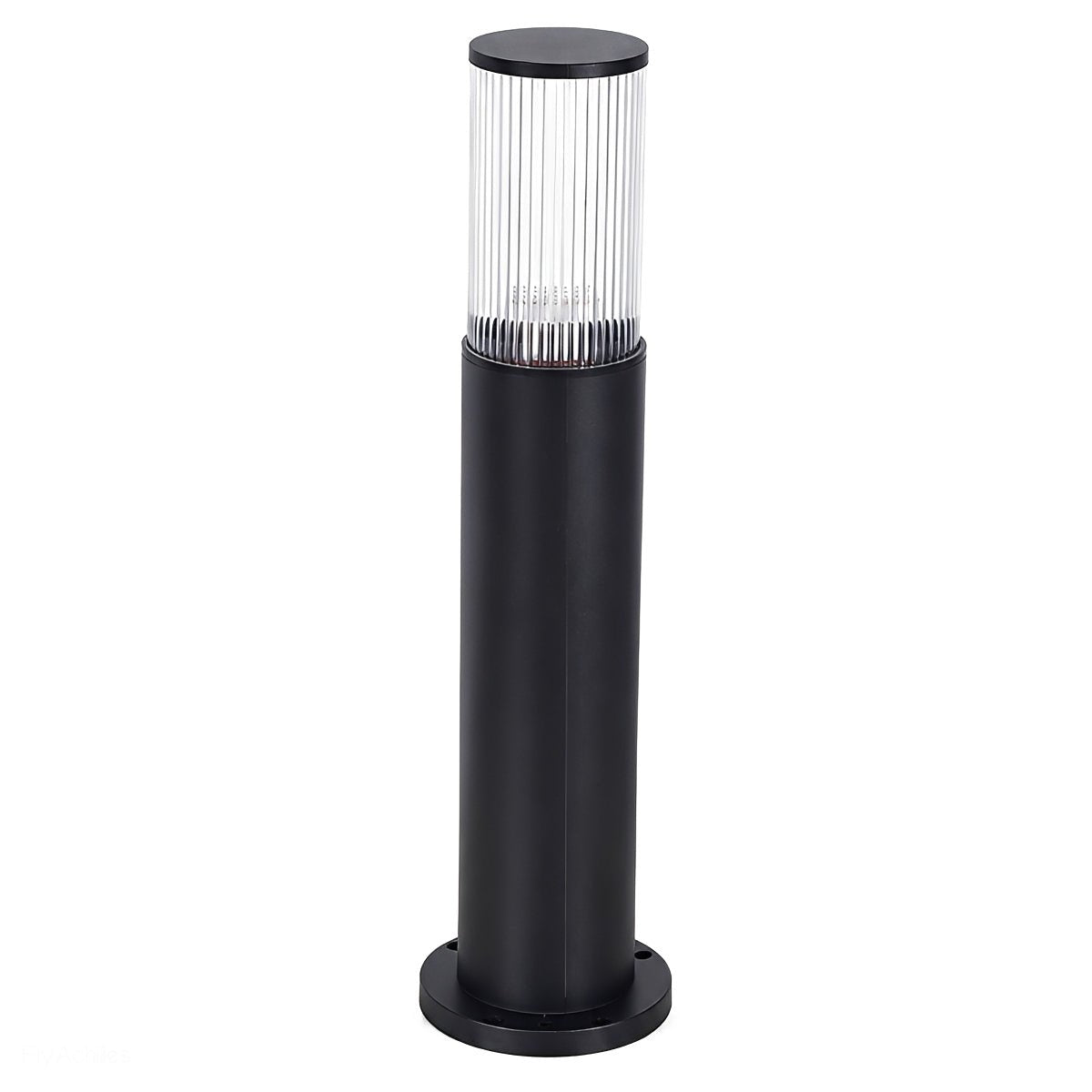 Black Aluminum LED Column Bollard for Pathway & Driveway Lighting – IP65 Weather Resistant, 3000K Glow, 7W Hardwired, for Garden Yard Villa | Thomler