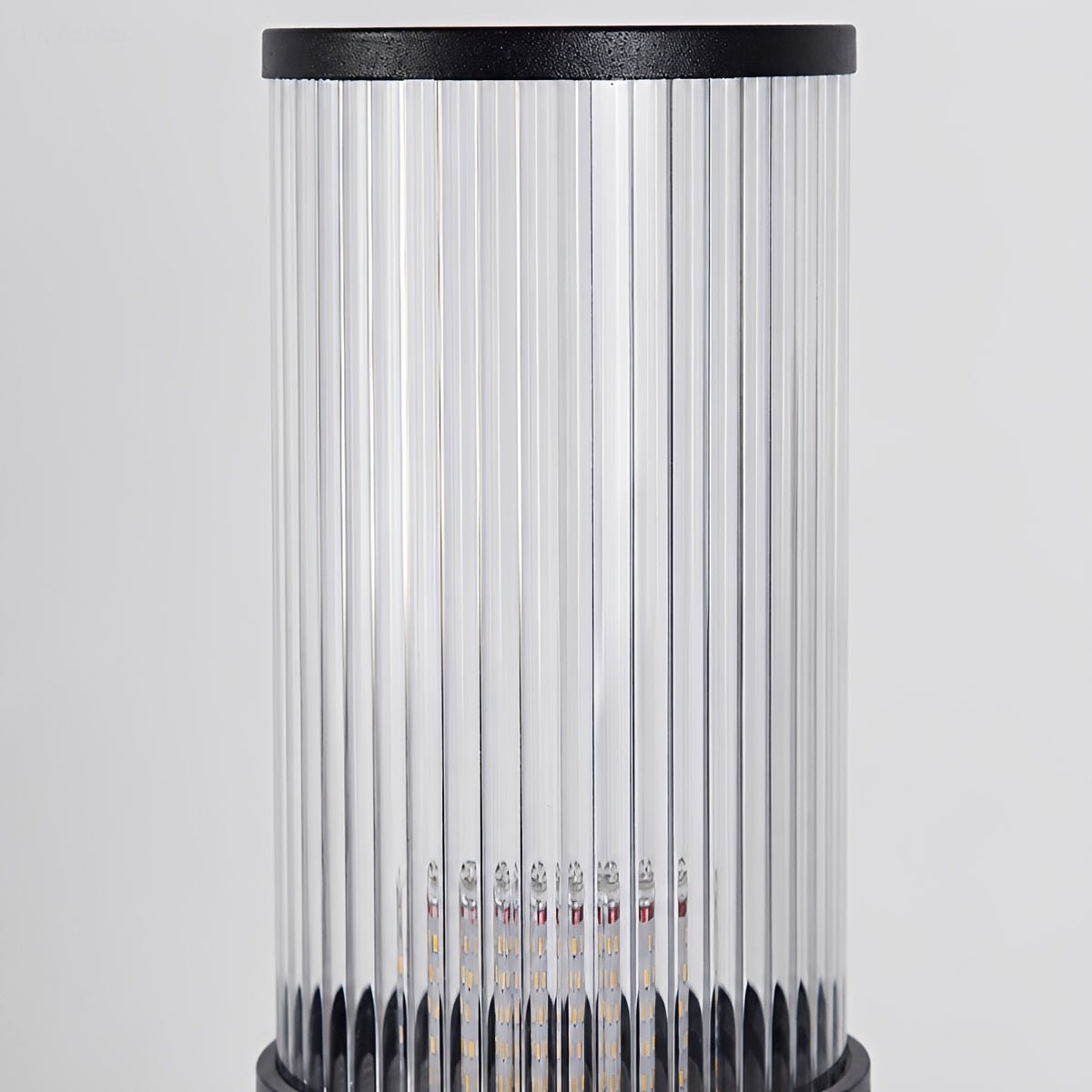 Black Aluminum LED Column Bollard for Pathway & Driveway Lighting – IP65 Weather Resistant, 3000K Glow, 7W Hardwired, for Garden Yard Villa | Thomler